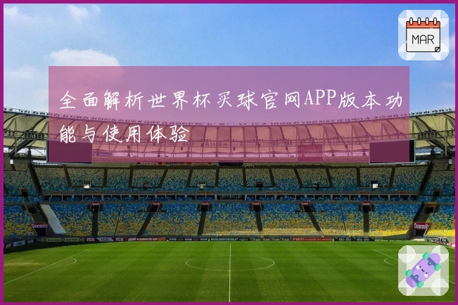 全面解析世界杯买球官网APP版本功能与使用体验
